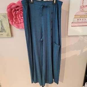 NEW EVERSASSY women wide leg pant in teal